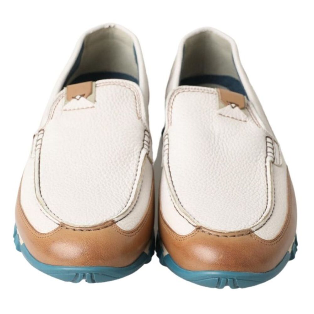 Dolce & Gabbana White Leather Loafers Moccasins Men's Shoes - Picture 5 of 6